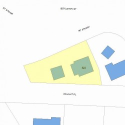822 Boylston St, Newton MA  02461-1502 plot plan
