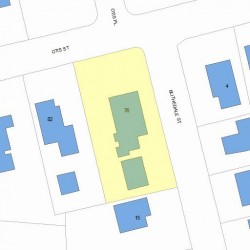76 Otis St, Newton MA  02460-1827 plot plan