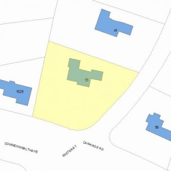 55 Exeter St, Newton MA 02465-2808 plot plan