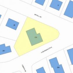 239 Auburndale Ave, Newton MA 02466-1603 plot plan