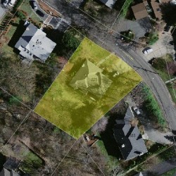 525 Dudley Rd, Newton MA 02459-2800 aerial view