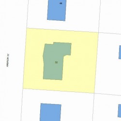 50 Andrew St, Newton MA  02461-2103 plot plan