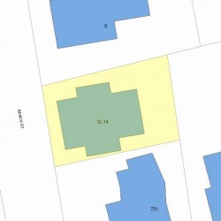 14 Beach St, Newton MA  02458-1266 plot plan