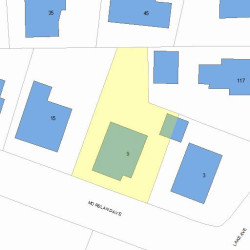 9 Moreland Ave, Newton MA 02459-2114 plot plan