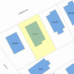474 Albemarle Rd, Newton MA 02460-1361 plot plan