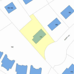 115 Albert Rd, Newton MA 02466-1300 plot plan