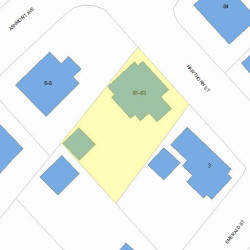 81 Hawthorn St, Newton MA  02458-1235 plot plan