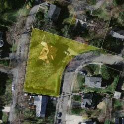 61 Concolor Ave, Newton MA  02458-2511 aerial view