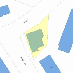 12 Green St, Newton MA 02458-1314 plot plan