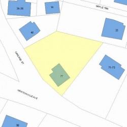 77 Newtonville Ave, Newton MA 02458-1827 plot plan