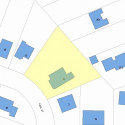 9 Carl St, Newton MA 02461-1905 plot plan