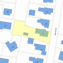 41 Brooks Ave, Newton MA  02460-1535 plot plan