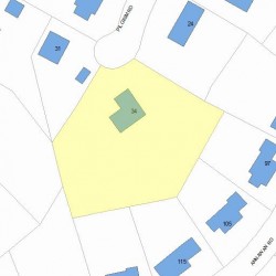 34 Pilgrim Rd, Newton MA 02468-2124 plot plan