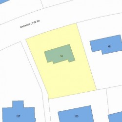 54 Shornecliffe Rd, Newton MA 02458-2438 plot plan