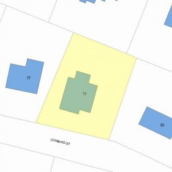 73 Lombard St, Newton MA 02458-2513 plot plan