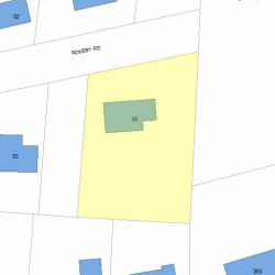 65 Rokeby Rd, Newton MA 02468-2153 plot plan