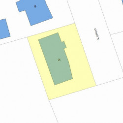 25 Lucille Pl, Newton MA  02464-1210 plot plan