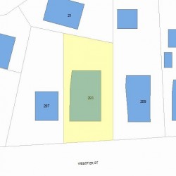 293 Webster St, Newton MA  02466-2105 plot plan