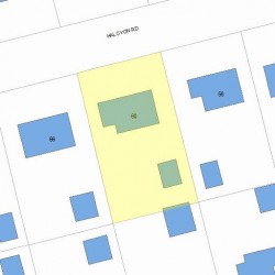 60 Halcyon Rd, Newton MA 02459-2432 plot plan