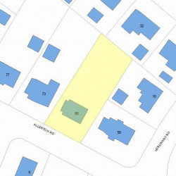 65 Allerton Rd, Newton MA 02459-2417 plot plan