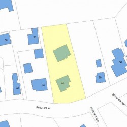 44 Beecher Pl, Newton MA 02459-2313 plot plan