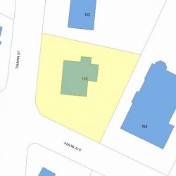138 Tolman St, Newton MA 02465-1022 plot plan