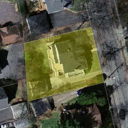43 Woodcliff Rd, Newton MA  02461-1822 aerial view