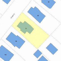 90 Floral St, Newton MA 02461-1523 plot plan