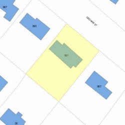 901 Dedham St, Newton MA 02459-3418 plot plan