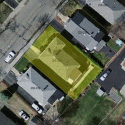 226 Linwood Ave, Newton MA  02460-1459 aerial view