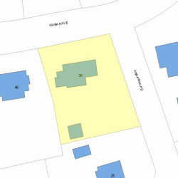 36 Waban Ave, Newton MA  02468-2143 plot plan