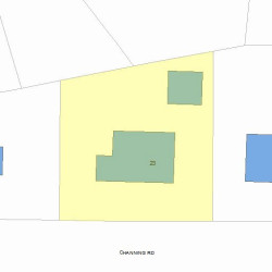 23 Channing Rd, Newton MA  02459-1138 plot plan