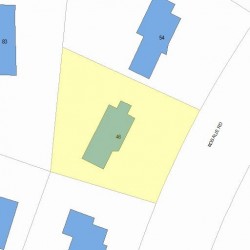 46 Rosalie Rd, Newton MA 02459-3131 plot plan