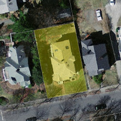 19 Forest St, Newton MA  02461-1420 aerial view