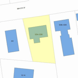 1254 Beacon St, Newton MA  02468-1717 plot plan