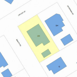 228 Lincoln St, Newton MA 02461-1346 plot plan