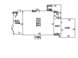 12 Byfield Rd, Newton MA  02468-1234 floor plan