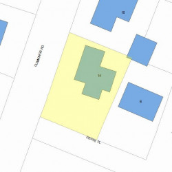 14 Cummings Rd, Newton MA  02459-1735 plot plan