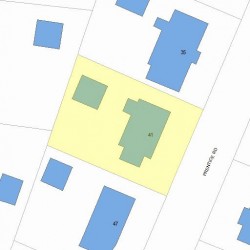 41 Prentice Rd, Newton MA  02459-1325 plot plan