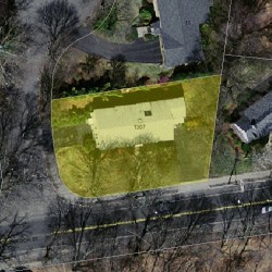 1307 Beacon St, Newton MA  02468-1737 aerial view