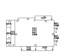 36 Oakland St, Newton MA  02458-1848 floor plan