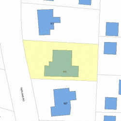 111 Garland Rd, Newton MA  02459-1741 plot plan
