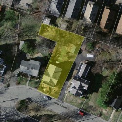 93 Waban St, Newton MA 02458-1456 aerial view