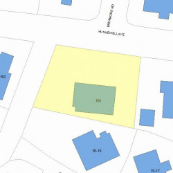 150 Hunnewell Ave, Newton MA 02458-2246 plot plan