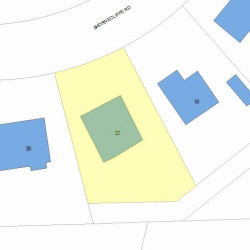 22 Shornecliffe Rd, Newton MA 02458-2438 plot plan