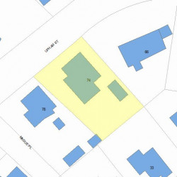 74 Upham St, Newton MA  02465-1520 plot plan
