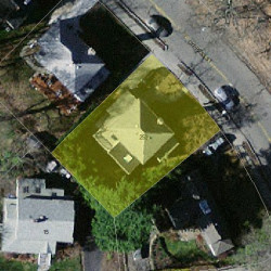 253 Cypress St, Newton MA  02459-2226 aerial view