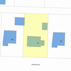 99 Oakdale Rd, Newton MA 02461-1812 plot plan