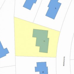 11 Redwood Rd, Newton MA  02459-3124 plot plan