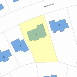 39 Brookline St, Newton MA  02467 plot plan